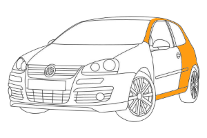 покраска кузова volkswagen golf